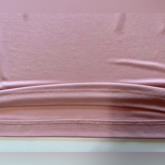 WHBM - Long Sleeve Off The Shoulder Light Pink Top - Picture 9 of 12